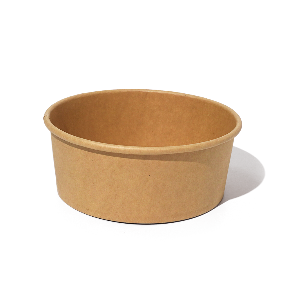 750ml 25oz 5.9x5.0xH2.4" Kraft Bowl with Lid