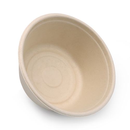 1500ml 50oz Φ7.64xH2.99" 28g Straght Wall Bagasse Compostable Togo Bowl for Rice & Noodle