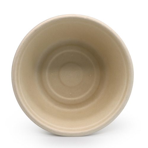 1500ml 50oz Φ7.64xH2.99" 28g Straght Wall Bagasse Compostable Togo Bowl for Rice & Noodle