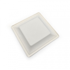 6" 12g Bagasse Compostable Square Dish for Wedding