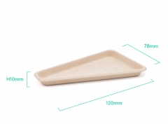 10.72x3.07xH0.39" 4g Bagasse Compostable Cake Tray