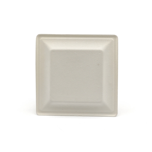 6" 12g Bagasse Compostable Square Dish for Wedding