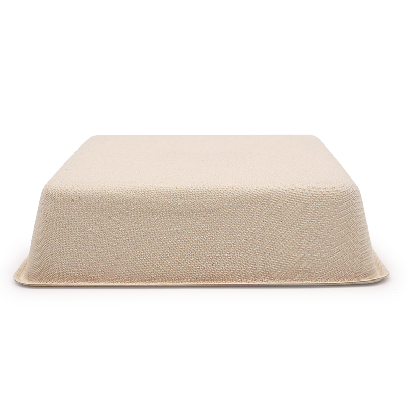 5.43x5.08xH1.38" 12g Bagasse Compostable Tray for Dessert