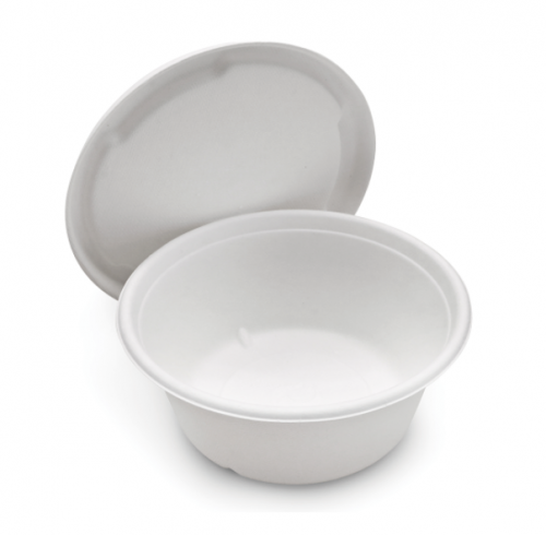 700ml 24oz Φ5"xH3" 14g Straght Wall Bagasse Compostable Restaurant Take Away Food Box Wholesale