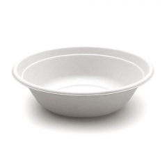 1050ml 40oz φ8.19"x2.80" 28g Bagasse Compostable Take Out Salad Bowl