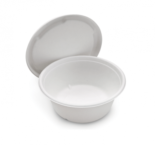 1000ml 34oz Φ6"*H3.2" 22g Straght Wall Bagasse Compostable Environmental Friendly Meal Preparation Packaging Containers