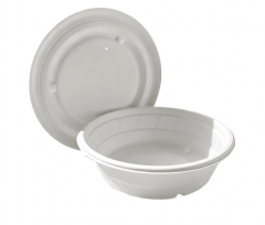 500ml 17oz ф9.7"xH2.6" 14g Diamond-Shaped Bagasse Biodegradable Compostable Soup Packaging Container with Lid