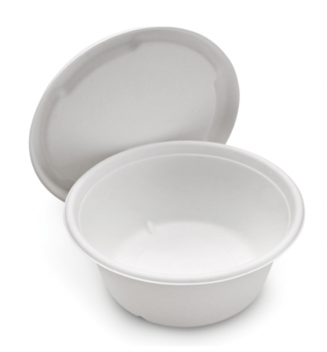 850ml 29oz Φ6"xH2.6" 18g Straght Wall Bagasse Compostable Paper Takeaway Food Packaging Disposable Container
