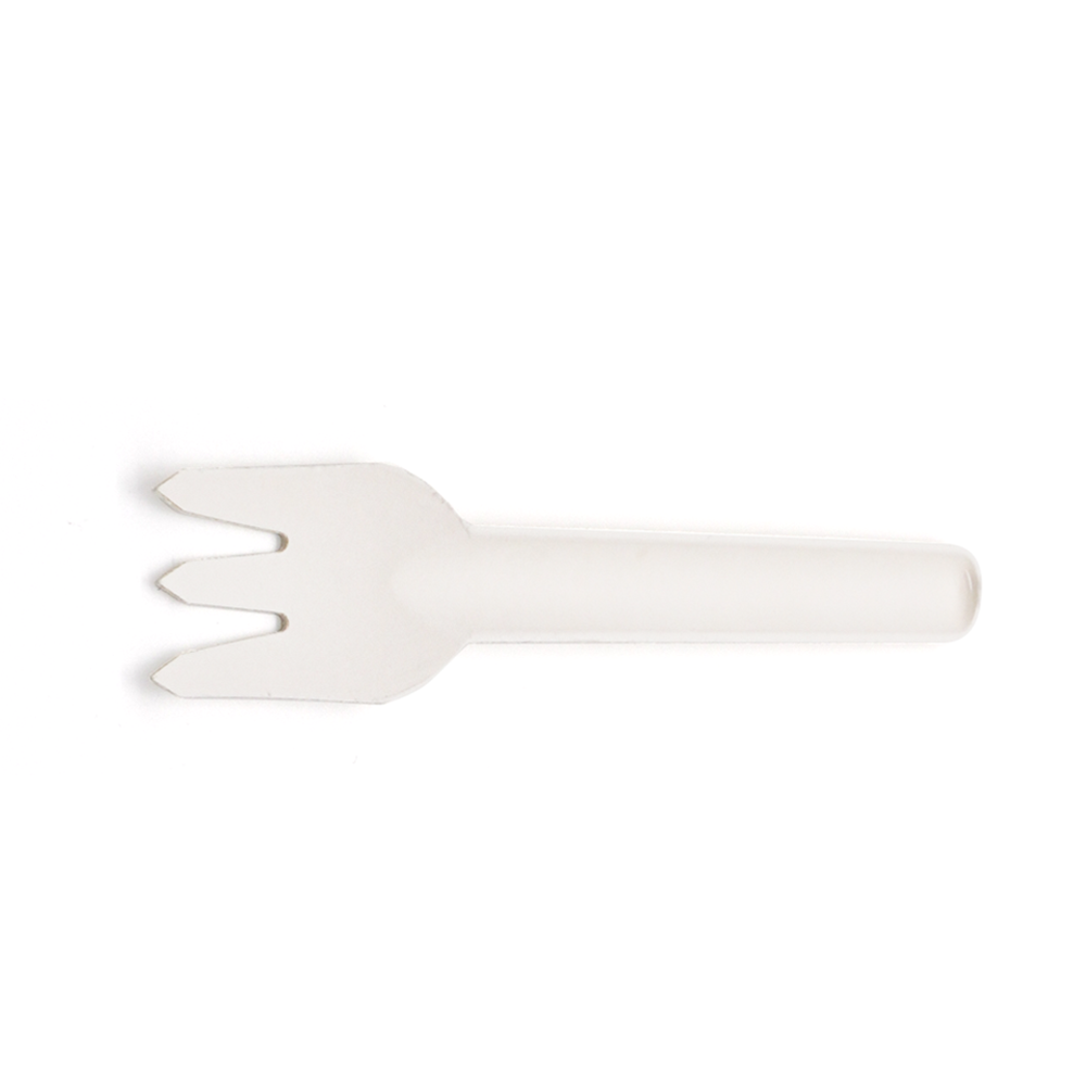 6.26x0.63H0.31" 3.5g Heavy-Duty Bagasse Biodegradable Compostable Disposable Fork