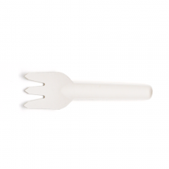6.26x0.63H0.31" 3.5g Heavy-Duty Bagasse Biodegradable Compostable Disposable Fork