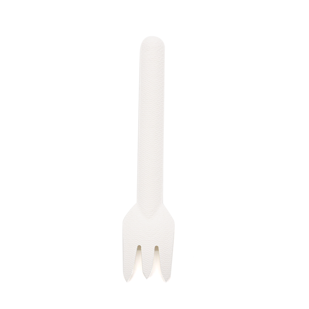 6.26x0.63H0.31" 3.5g Heavy-Duty Bagasse Biodegradable Compostable Disposable Fork