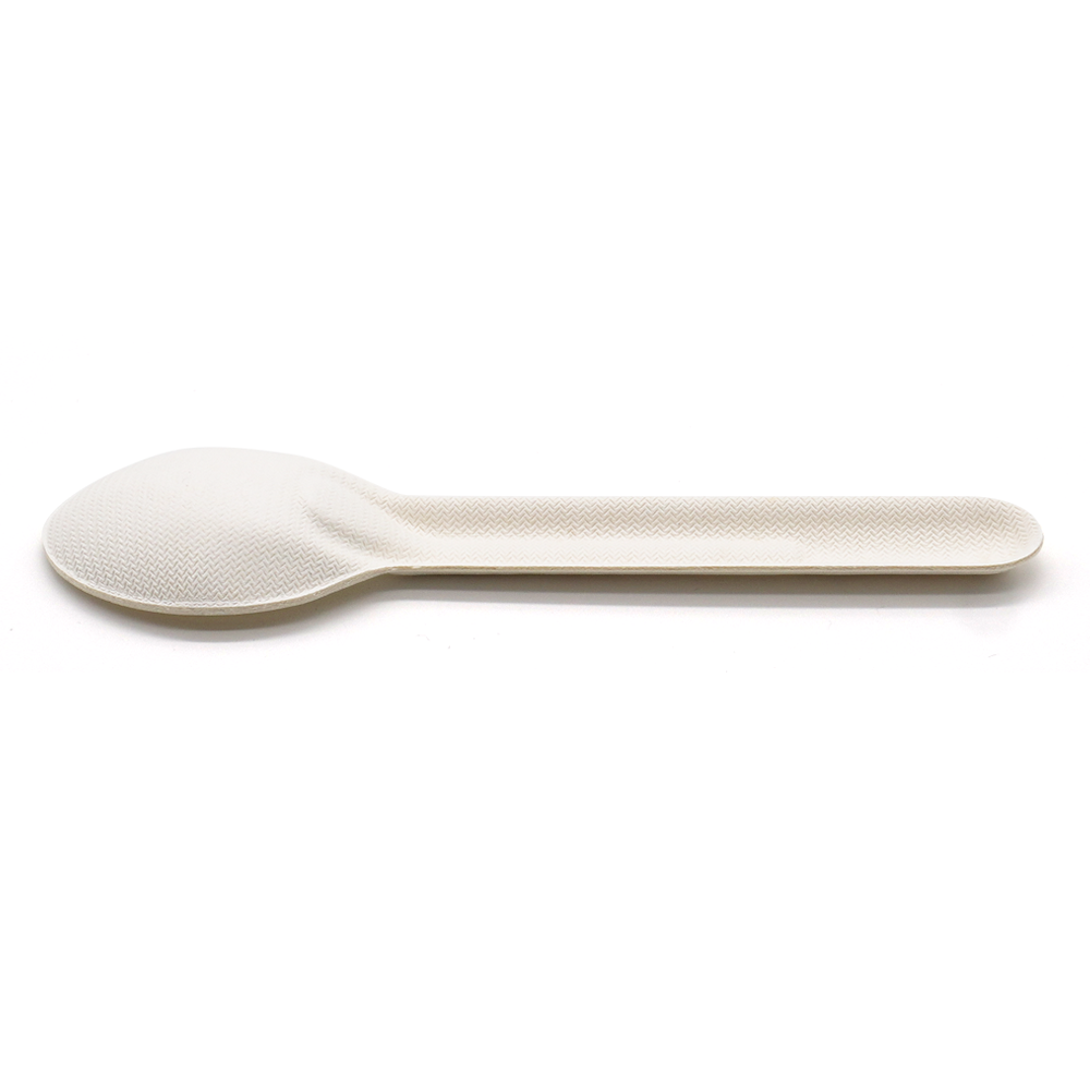 6.26x0.63xH0.39 3.5g Heavy-Duty Bagasse Compostable Disposable Spoon