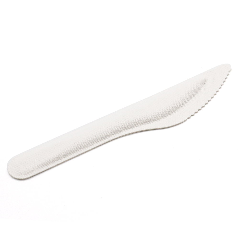 6.34x0.67xH0.12" 3.5g Heavy-Duty Bagasse Biodegradable Compostable Disposable Knife