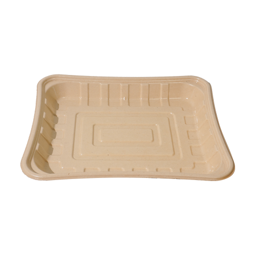 1900ml 10.6×8.7×H1.3" 48±3g Bagasse Biodegradable Fresh Meat Tray