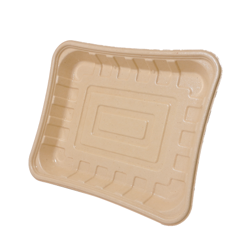 1900ml 10.6×8.7×H1.3" 48±3g Bagasse Biodegradable Fresh Meat Tray