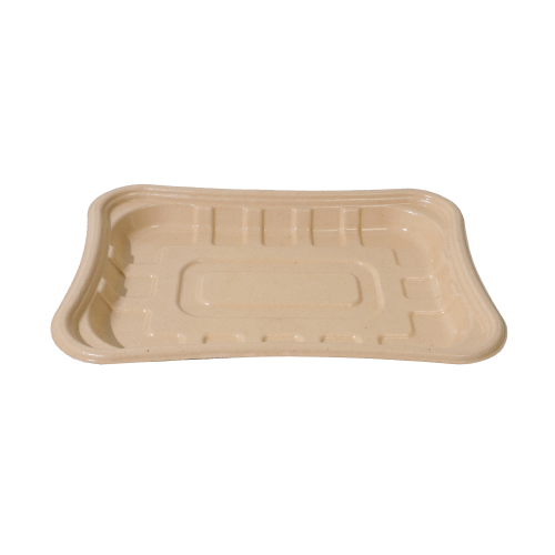 630ml 8.3×5.9×H0.8" 20±2g Bagasse Biodegradable Fresh Meat Tray