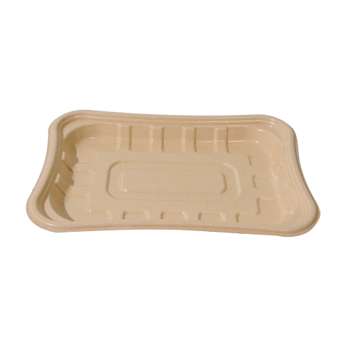770ml 8.8×6.2×H0.9" 22±2g Bagasse Biodegradable Fresh Meat Tray