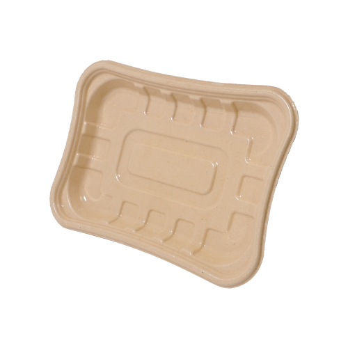630ml 8.3×5.9×H0.8" 20±2g Bagasse Biodegradable Fresh Meat Tray