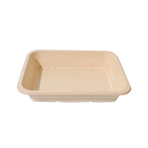 1820ml 9×7×H1.8" 25±2g Bagasse Biodegradable Fresh Meat Tray