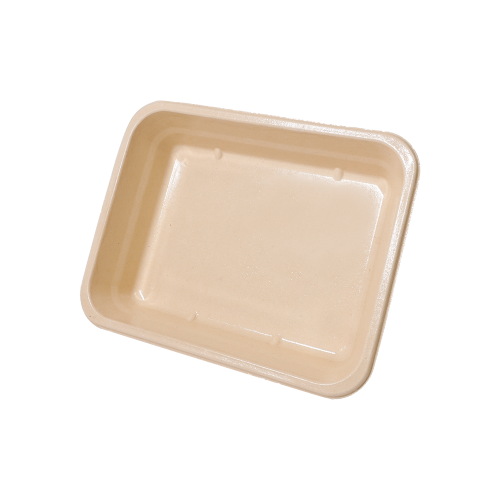 1820ml 9×7×H1.8" 25±2g Bagasse Biodegradable Fresh Meat Tray