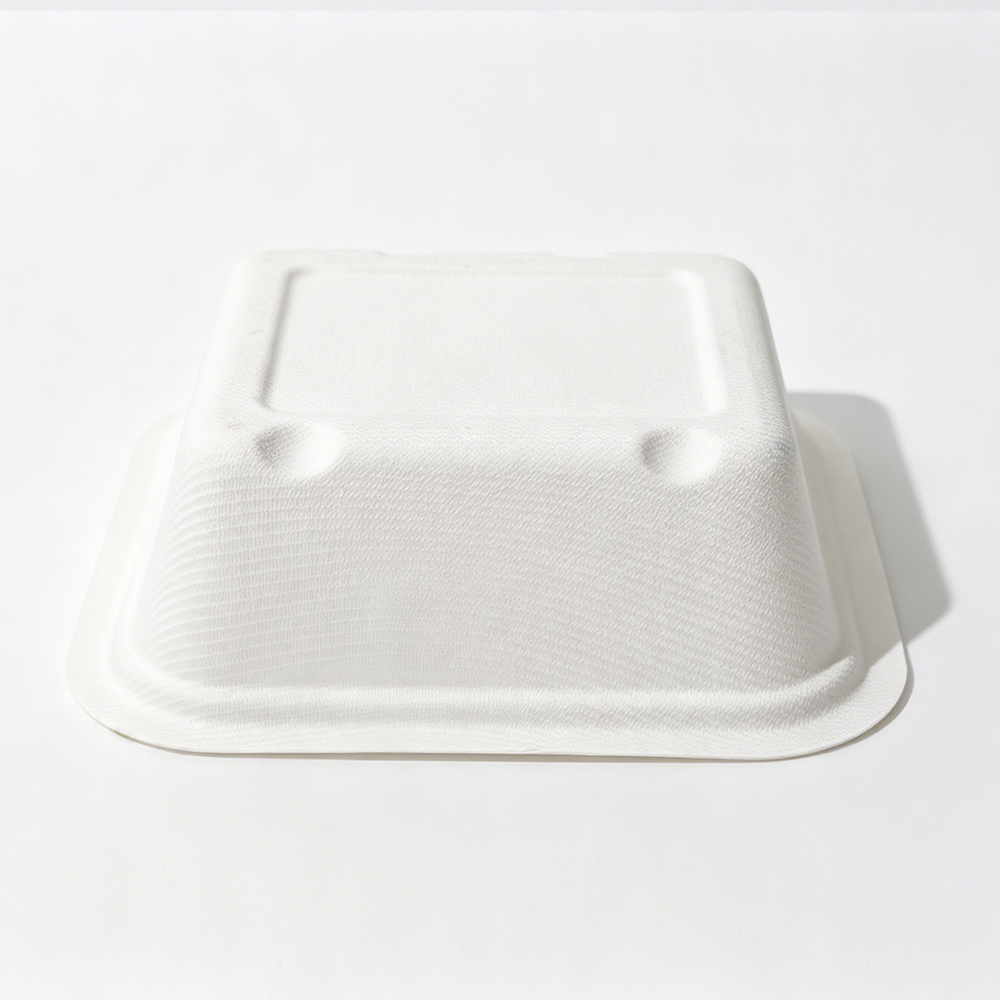 500ml 5.39x4.80xH1.77" 12g Bagasse Biodegradable Meal Tray