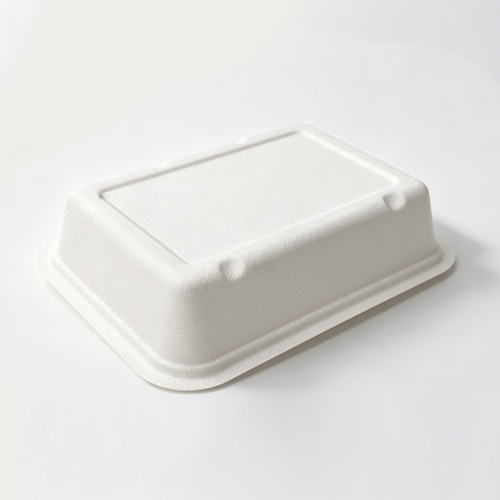 750ml 7.56x5.51xH1.77" 19g Bagasse Biodegradable Meal Tray