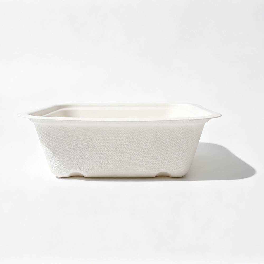 500ml 5.39x4.80xH1.77" 12g Bagasse Biodegradable Meal Tray