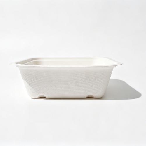 500ml 5.39x4.80xH1.77" 12g Bagasse Biodegradable Meal Tray