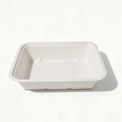 750ml 7.56x5.51xH1.77" 19g Bagasse Biodegradable Meal Tray