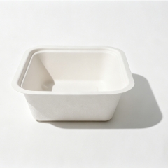 500ml 5.39x4.80xH1.77" 12g Bagasse Biodegradable Meal Tray