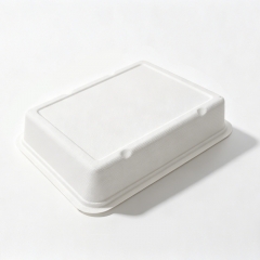 1700ml 9.05x7.56xH1.77" 30g Bagasse Biodegradable Meal Tray