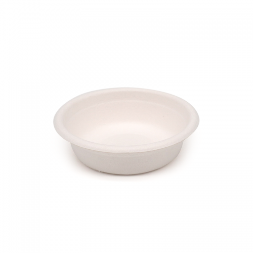 30ml / 1oz ф2.44" H0.71" 2g Bagasse Biodegradable Compostable Condiment Dipping Cup