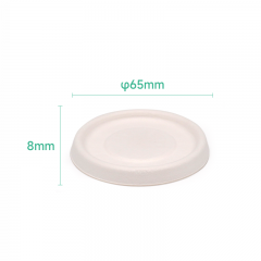 30ml / 1oz ф2.44" H0.71" 2g Bagasse Biodegradable Compostable Condiment Dipping Cup