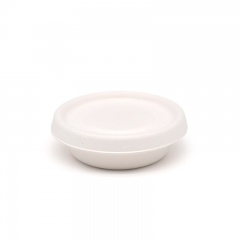 30ml / 1oz ф2.44" H0.71" 2g Bagasse Biodegradable Compostable Condiment Dipping Cup
