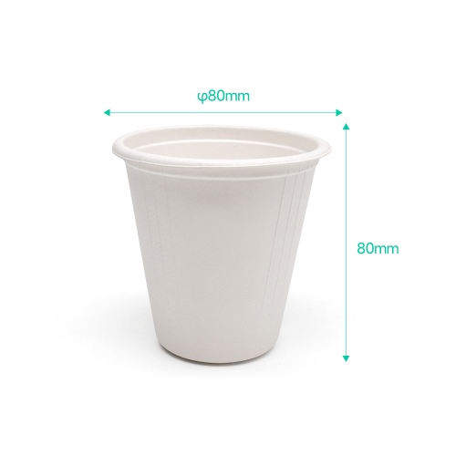 6.5oz φ80mm H80mm 7g Sugarcane Bagasse Biodegradable Cups