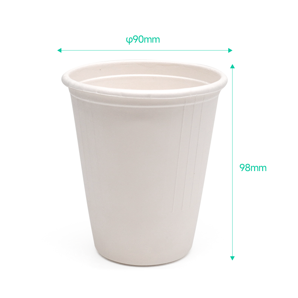 12oz φ90mm H98mm 10g Sugarcane Bagasse Biodegradable Cups