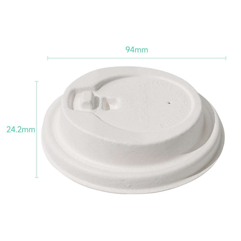 ∅90mm 5g Bagasse Biodegradable Compostable Cup Lid