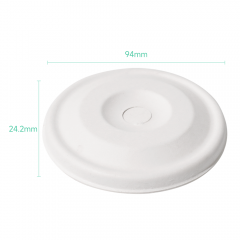 ∅90mm 5g Bagasse Biodegradable Compostable Cold Drink Cup Lid