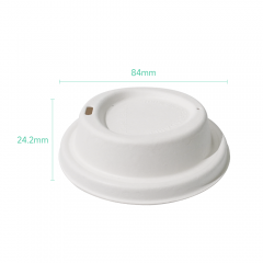 ∅80mm 4g Bagasse Biodegradable Compostable Cup Lid
