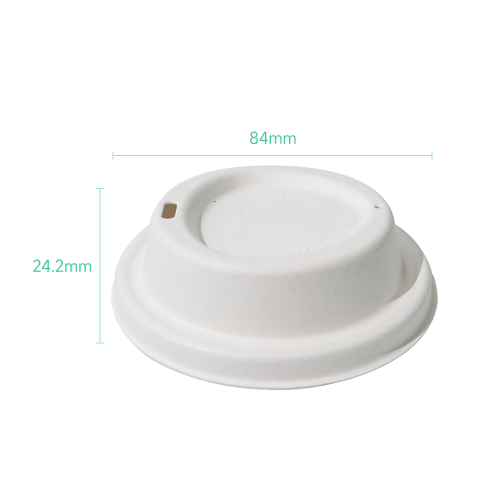 ∅80mm 4g Bagasse Biodegradable Compostable Cup Lid
