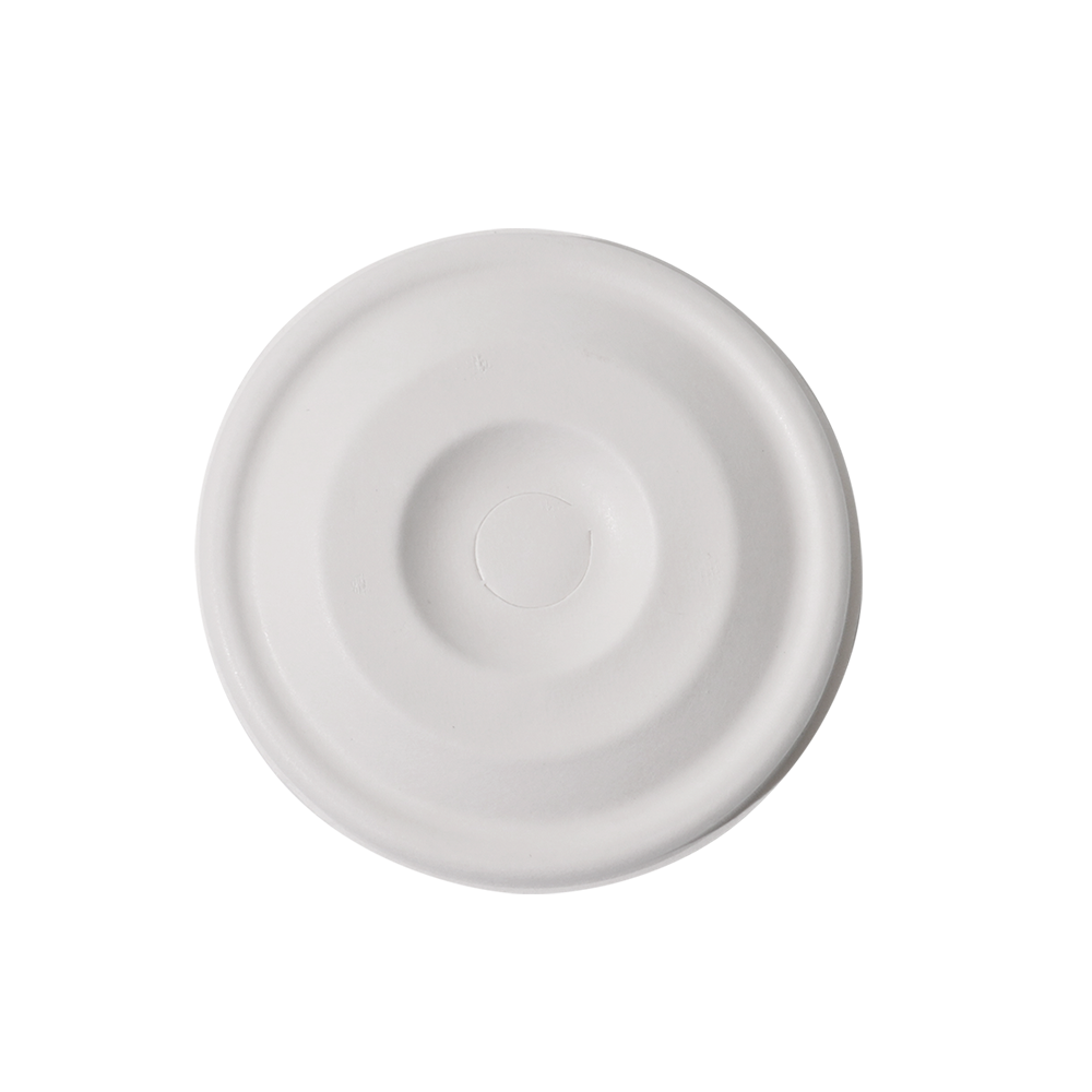 ∅80mm 4g Bagasse Biodegradable Compostable Cold Drink Cup Lids