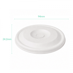 ∅90mm 5g Bagasse Biodegradable Compostable Cold Drink Cup Lid