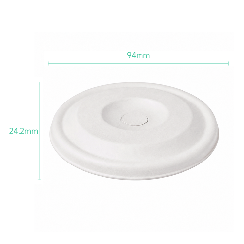 ∅90mm 5g Bagasse Biodegradable Compostable Cold Drink Cup Lid