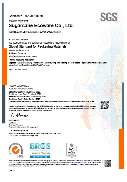 [Thailand SEW Manufacturing Base] BRCGS - TH22/00000301 - SGS - Valid Until - 20270404