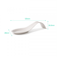Bagasse Biodegradable Little-Spoon-Shaped Dipping Sauce Tray