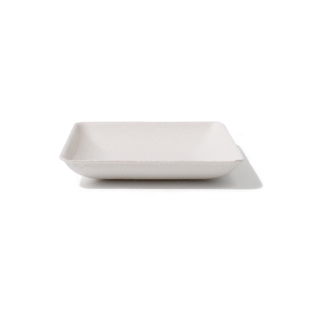 Bagasse Biodegradable Square-Shaped Dipping Sauce Tray