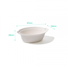 Bagasse Biodegradable Hull-Formd Dipping Sauce Tray