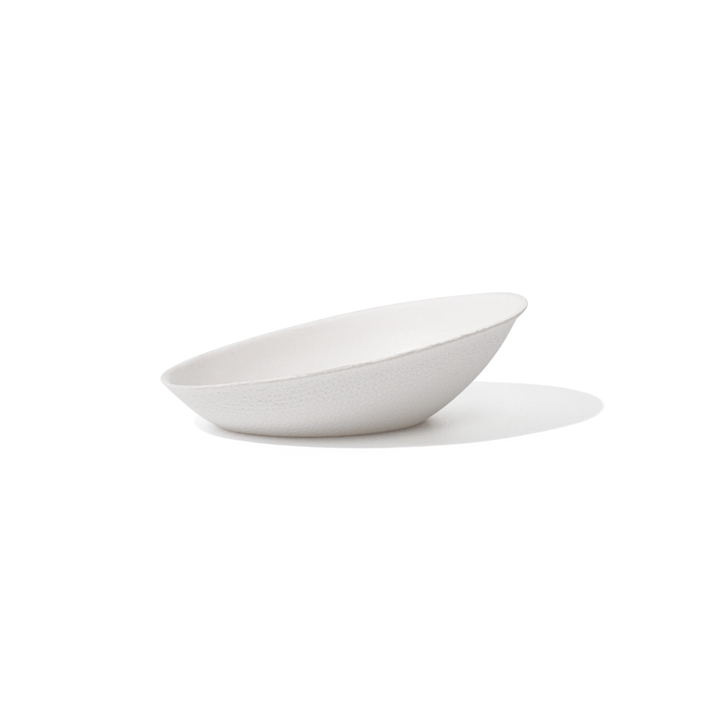 Bagasse Biodegradable Egg-Shaped Dipping Sauce Tray