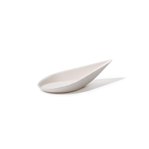 Bagasse Biodegradable Teardrop-Shaped Dipping Sauce Tray