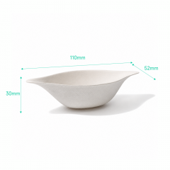 Bagasse Biodegradable Lemon-Shaped Dipping Sauce Tray